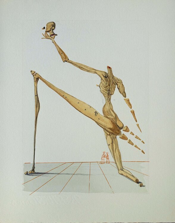 Bertrand de Horn, Bois gravé original Salvador Dalí