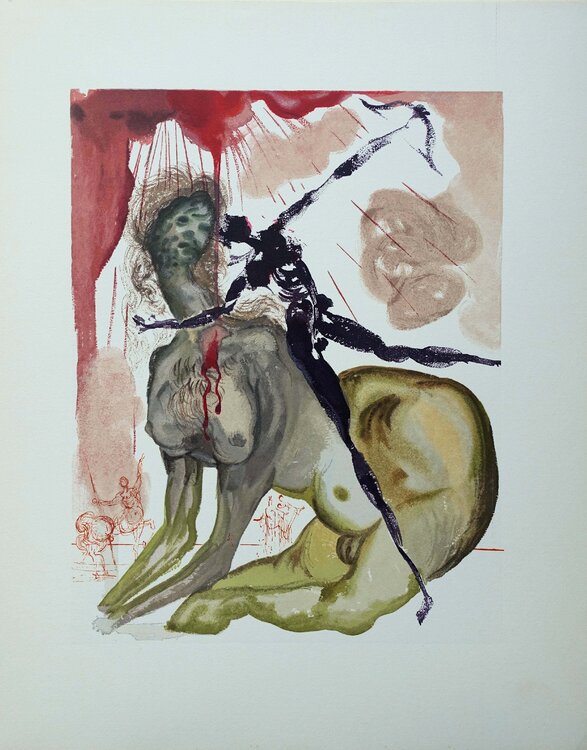 Le minotaure, Bois gravé original Salvador Dalí
