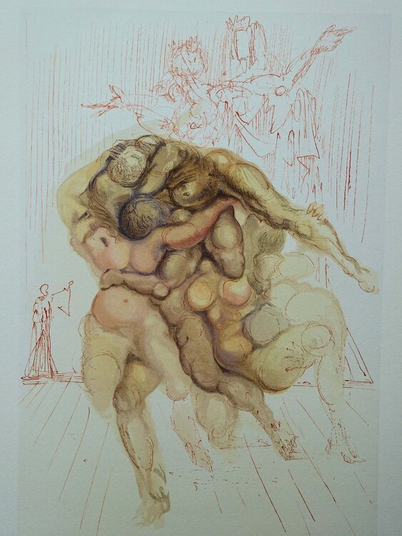 Divine Comédie, Enfer 8, Les coléreux Salvador Dalí