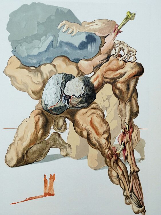 Divine Comédie, Enfer 7, Les avares et les prodigues Salvador Dalí
