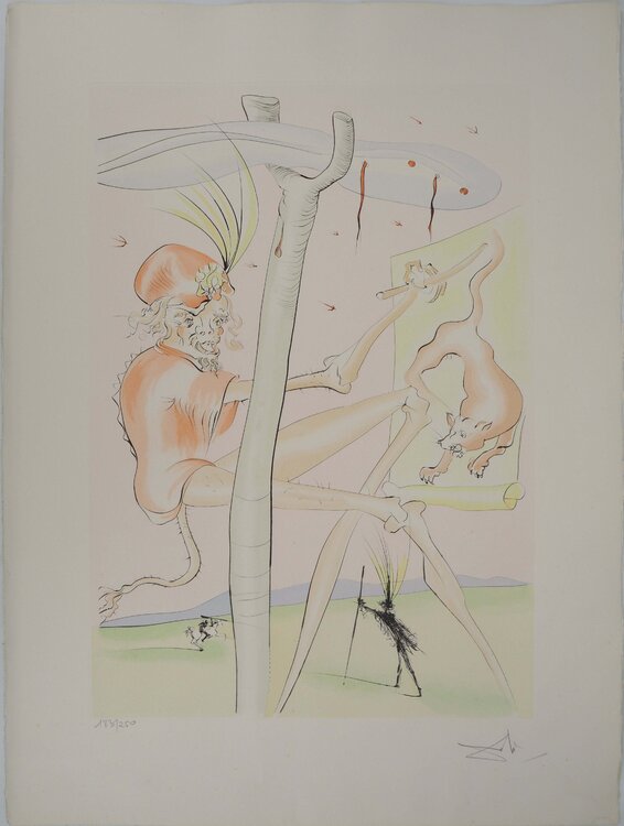 Le singe et le léopard Salvador Dalí