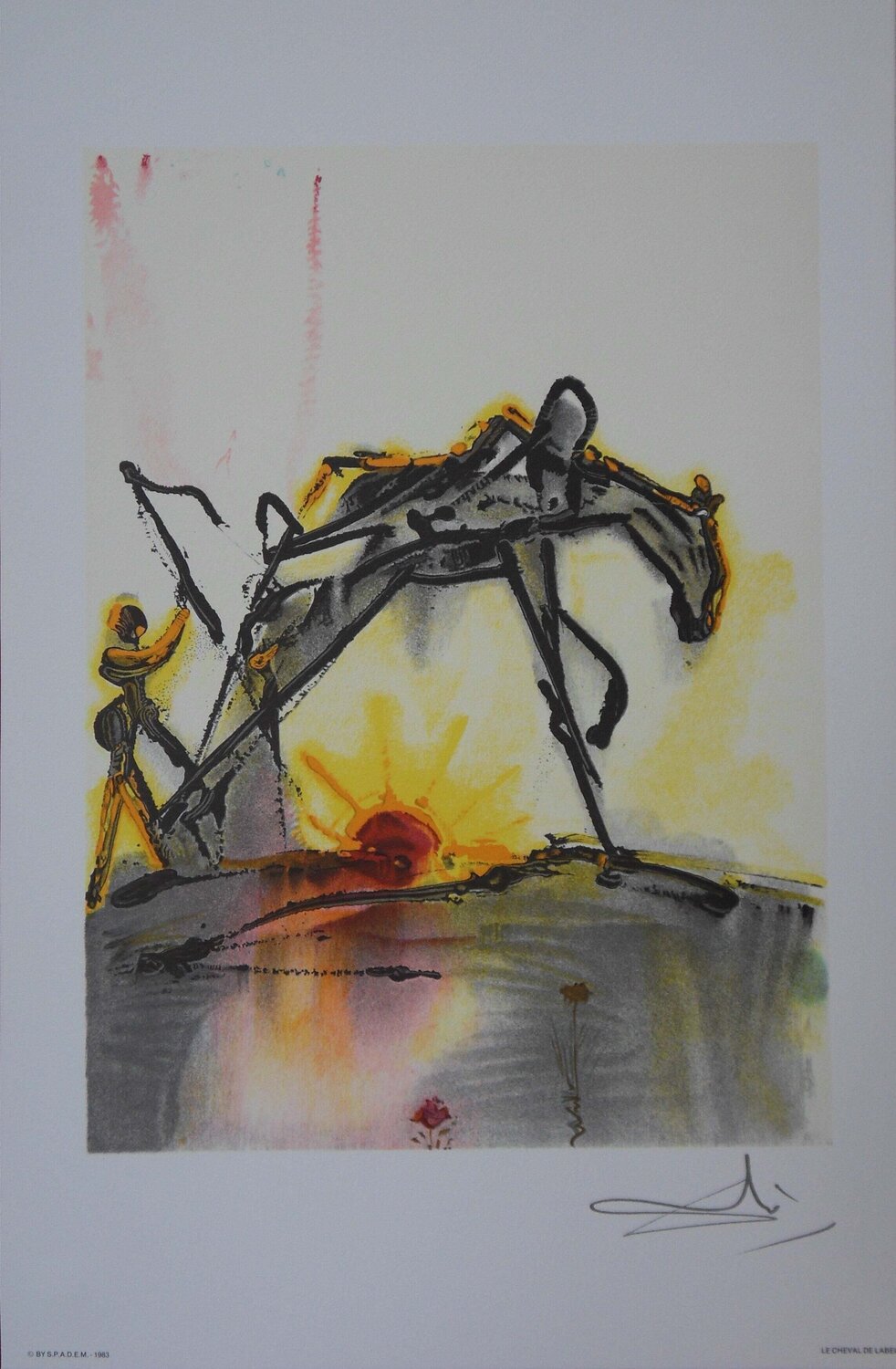 Les Chevaux, le Cheval de Labeur, Lithographie signée Salvador Dalí Print for sale