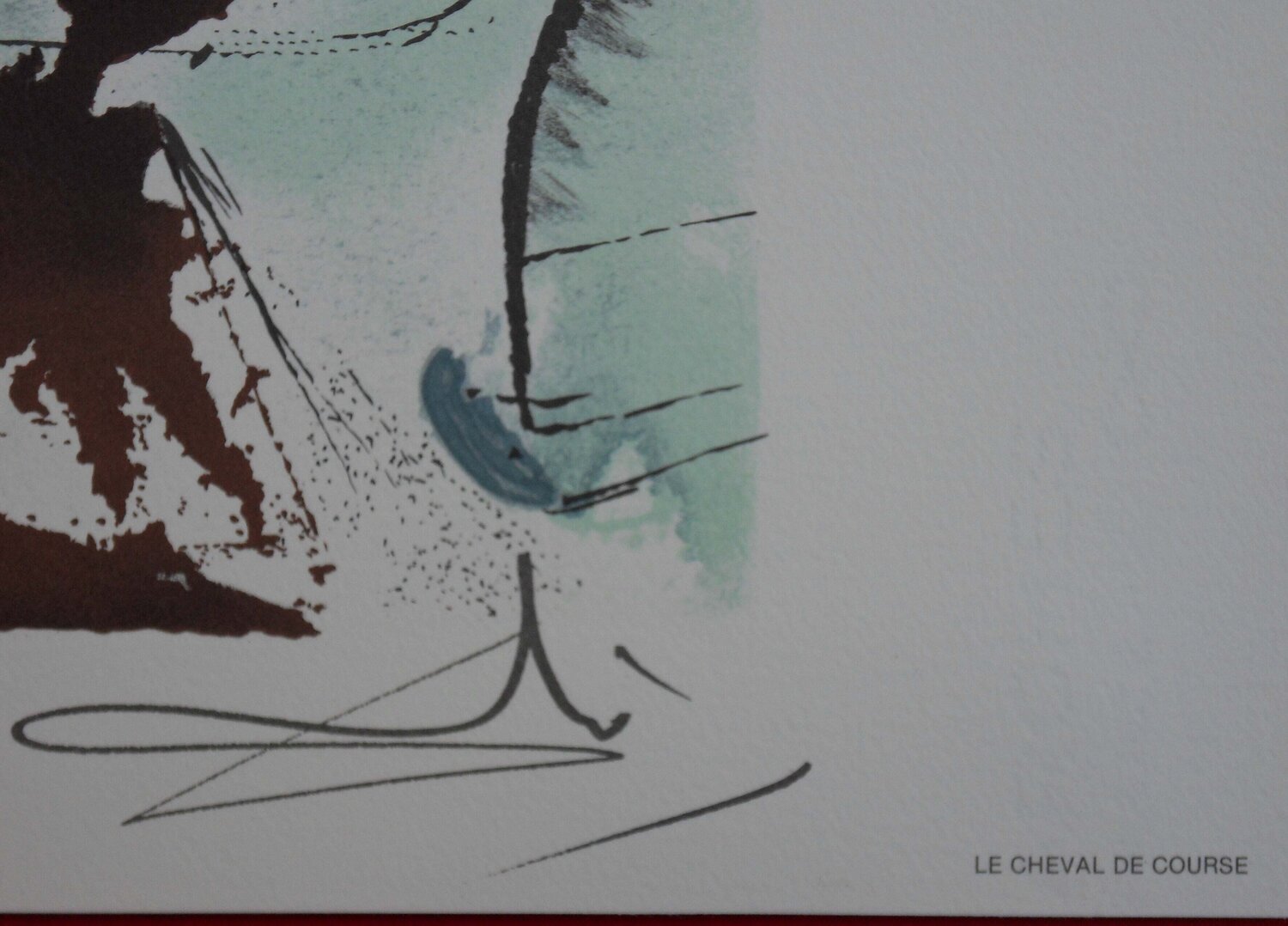 Les Chevaux, le Cheval de Course Salvador Dalí Stampa in vendita
