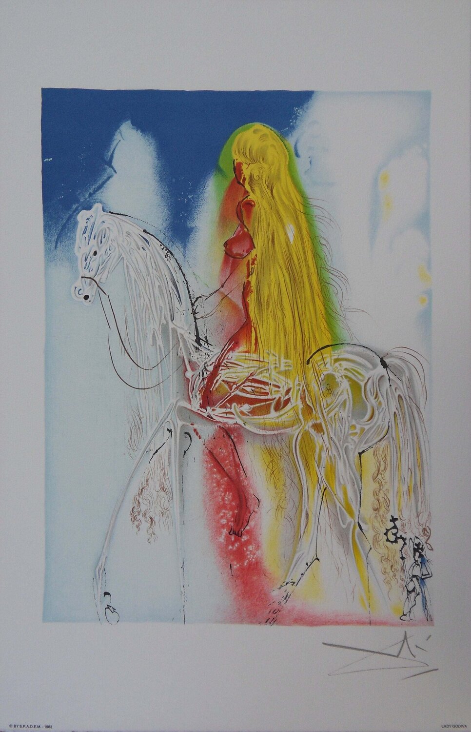 Les Chevaux, Lady Godiva, Lithographie signée Salvador Dalí Édition à vendre
