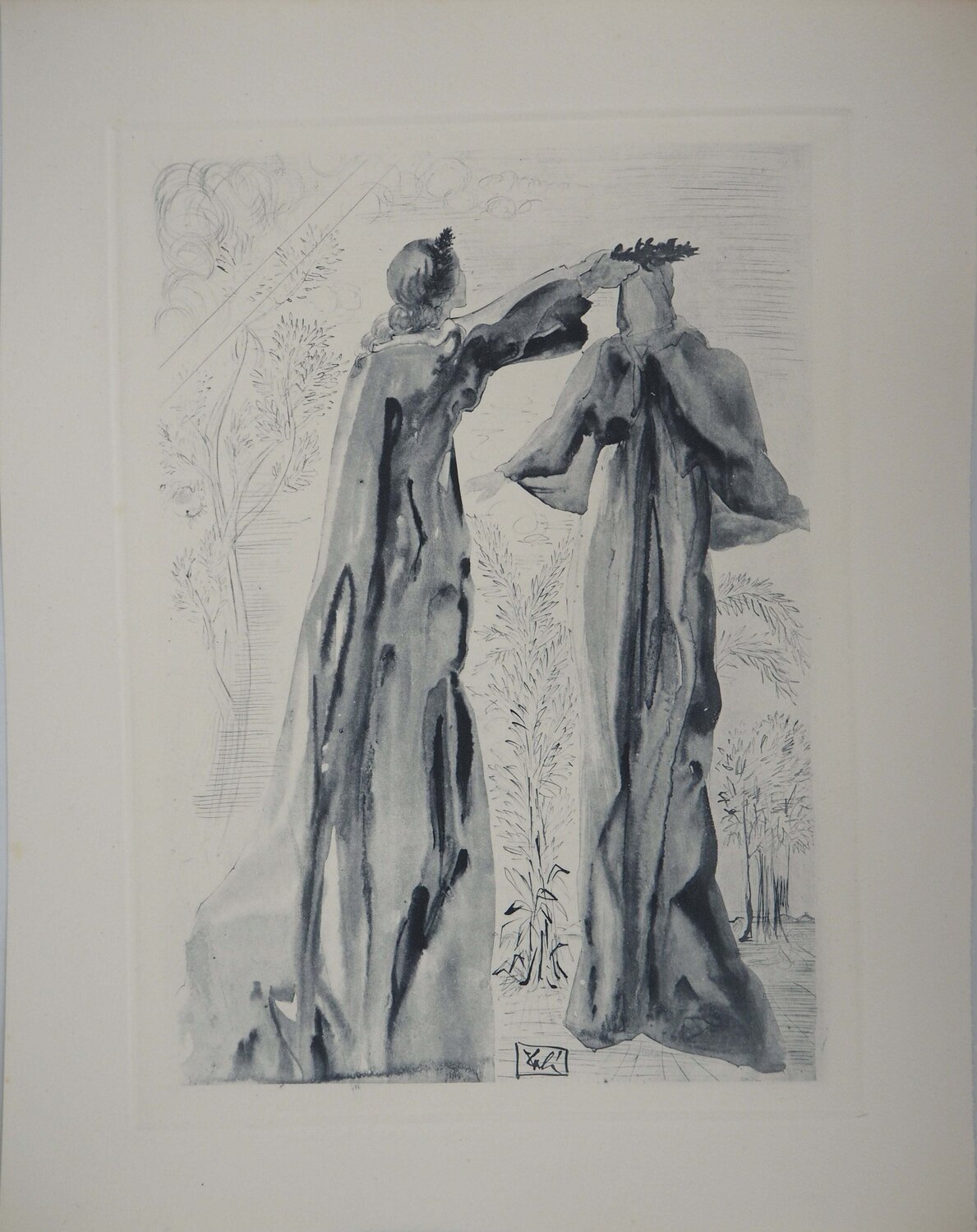 Les dernières paroles de Virgile, Gravure signée Salvador Dalí Édition à vendre