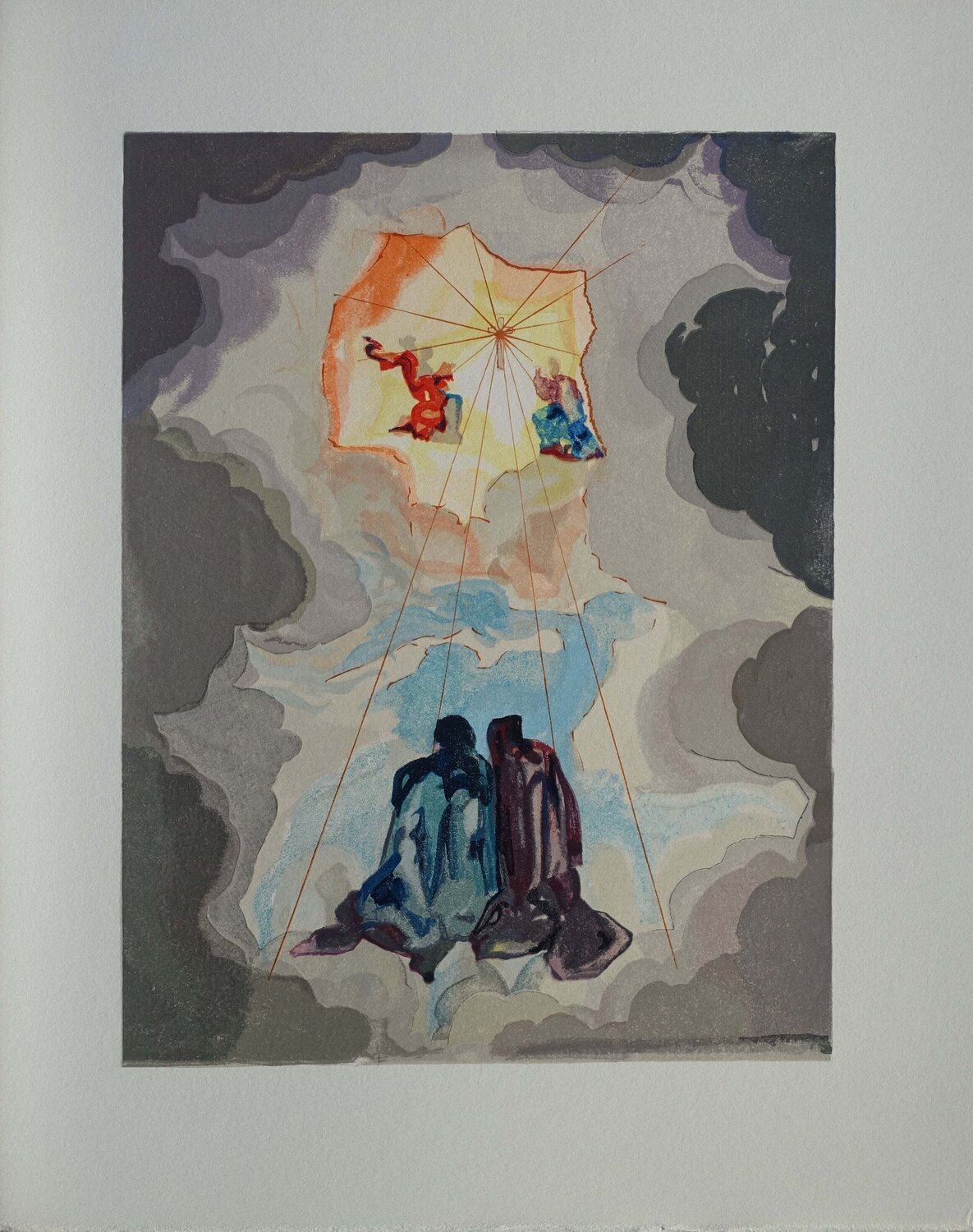 Extase de Dante, Bois gravé original Salvador Dalí Druck zu verkaufen