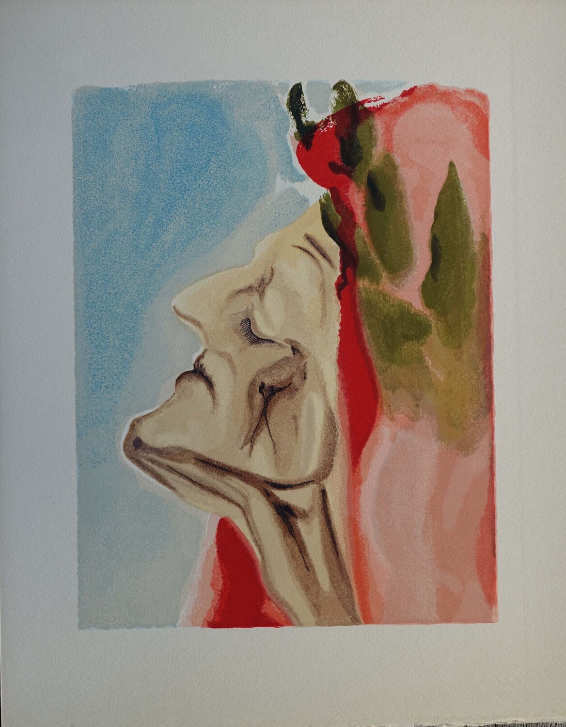 Le doute de Dante, Bois gravé original Salvador Dalí Druck zu verkaufen