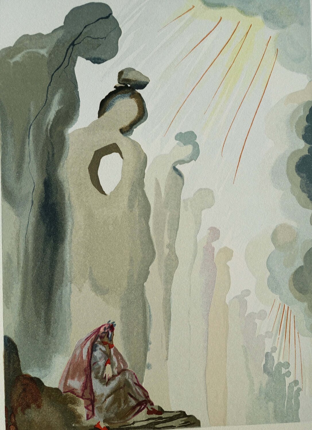 Divine Comédie, Purgatoire 13, La seconde corniche Salvador Dalí Druck zu verkaufen