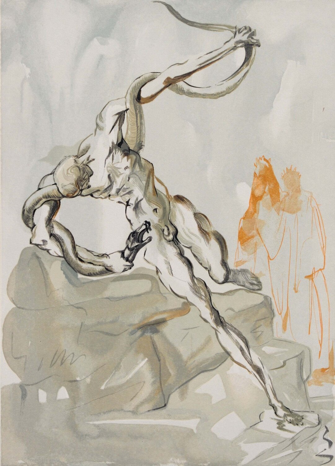 Divine Comédie, Enfer 24, Les voleurs Salvador Dalí Druck zu verkaufen