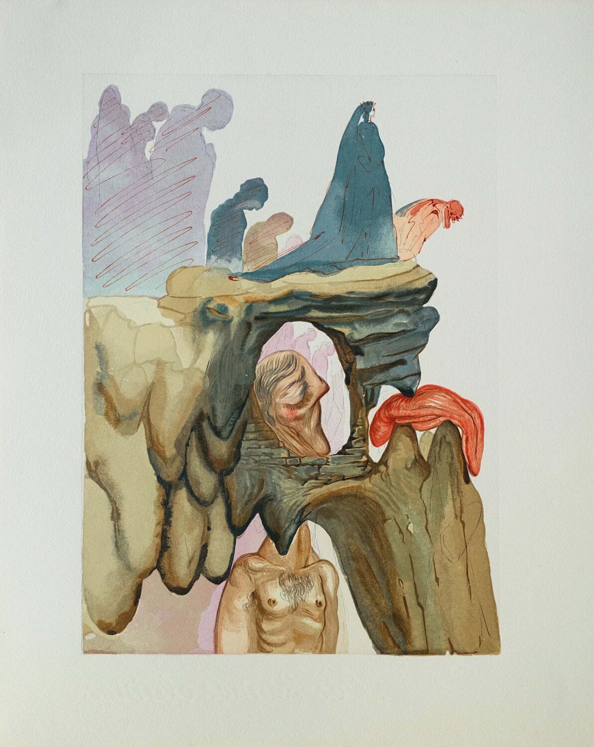 Les prévaricateurs, Bois gravé original Salvador Dalí Stampa in vendita