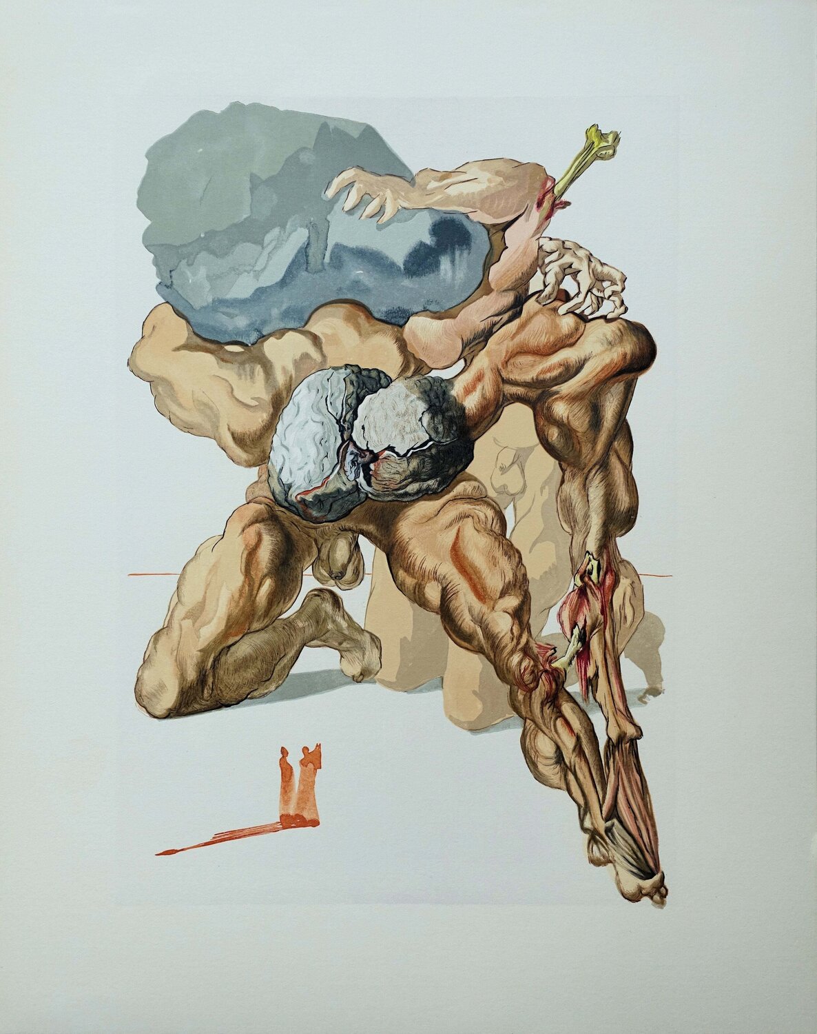 Les avares et les prodigues, Bois gravé original Salvador Dalí Édition à vendre