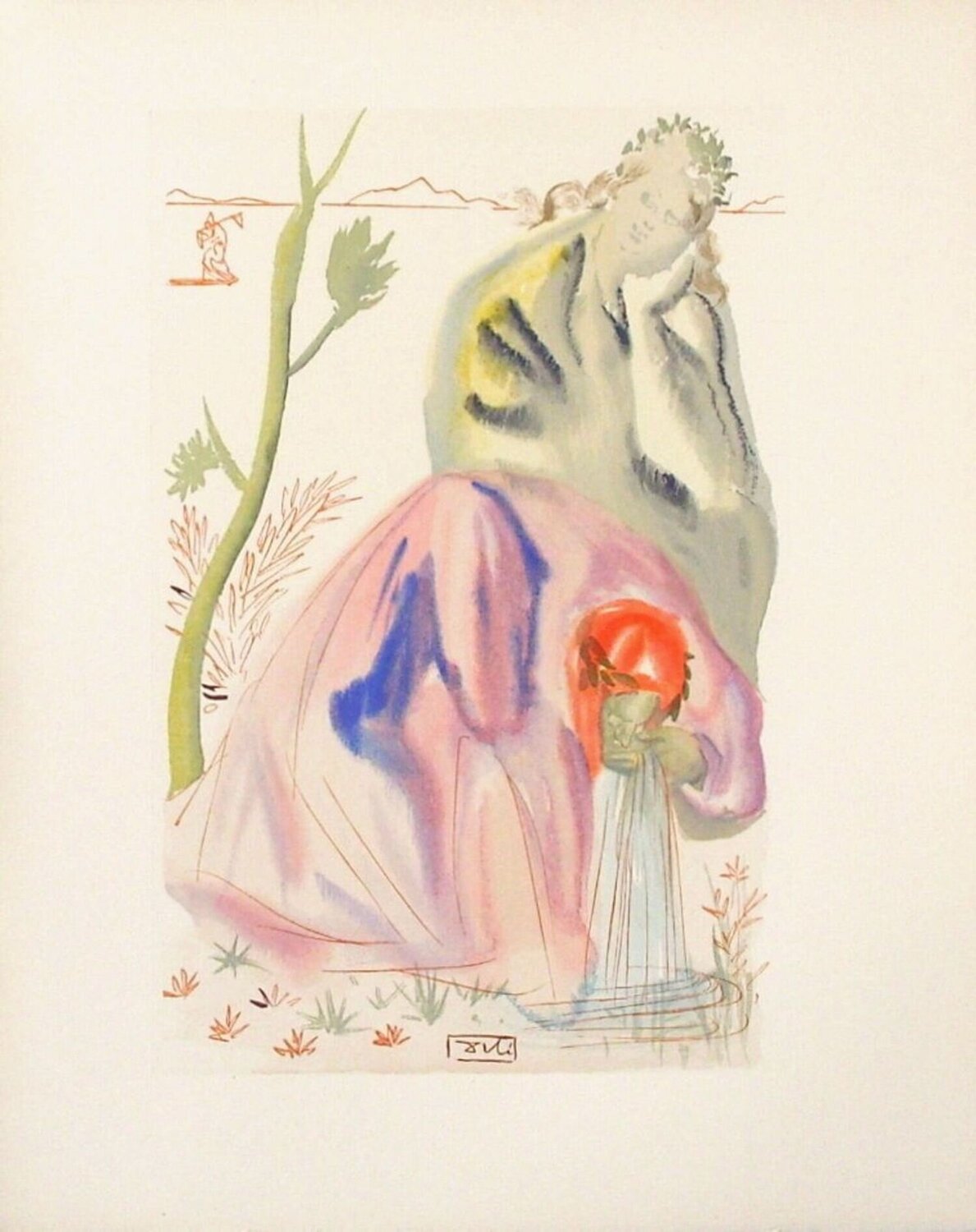 Divine Comédie Purgatoire 21 - La source Salvador Dalí Druck zu verkaufen