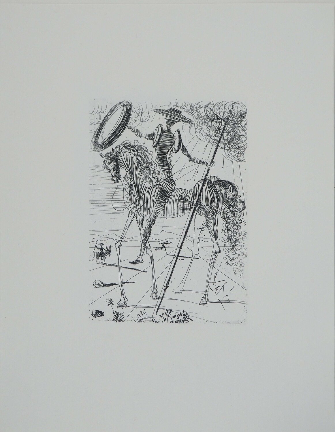 Don Quichotte et Sancho Panza Salvador Dalí Stampa in vendita