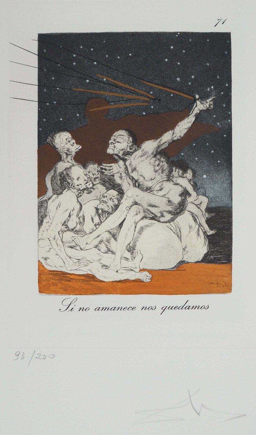 Les disciples en pleine nui Salvador Dalí Druck zu verkaufen