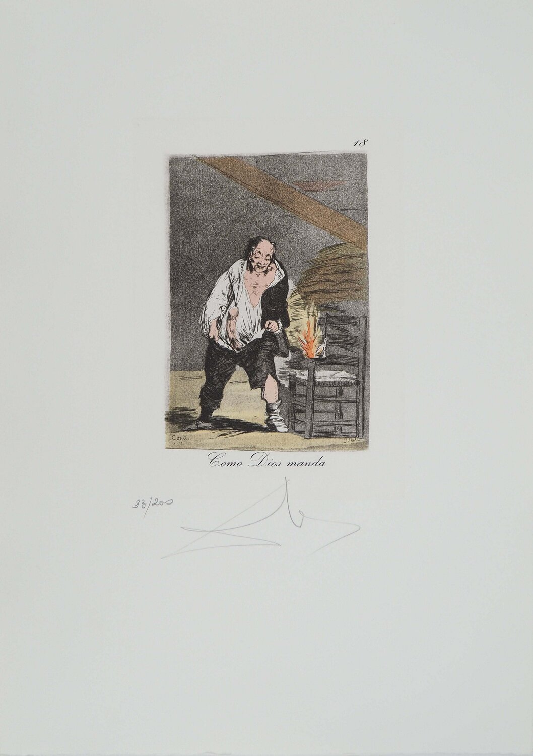 L'incendie Salvador Dalí Stampa in vendita