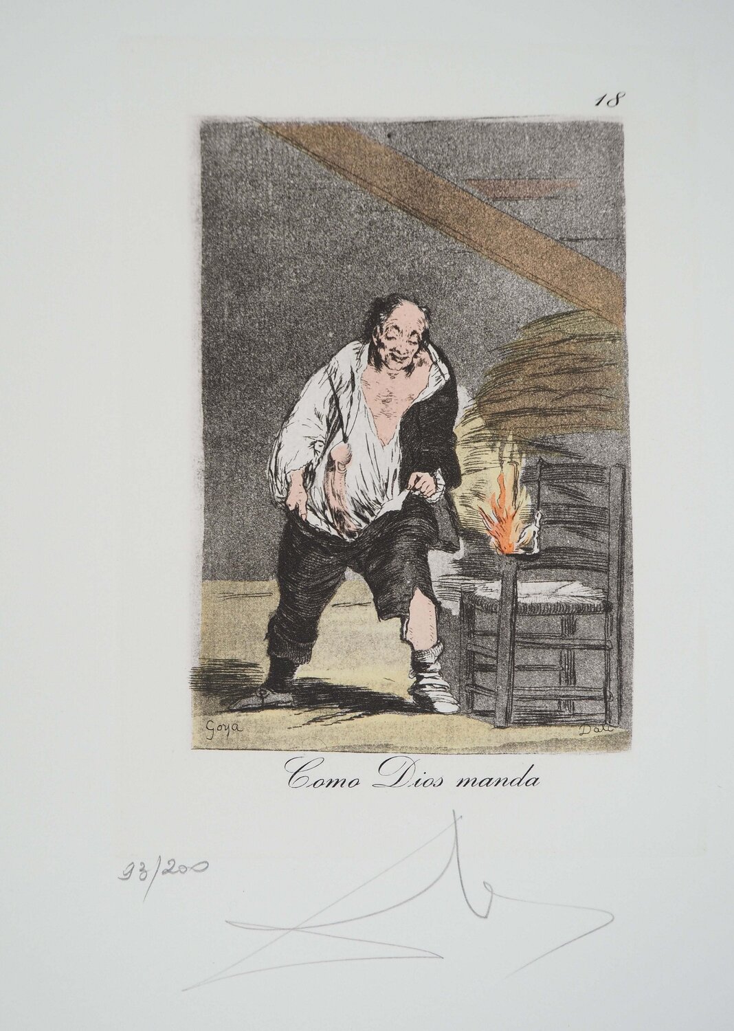 L'incendie Salvador Dalí Print for sale