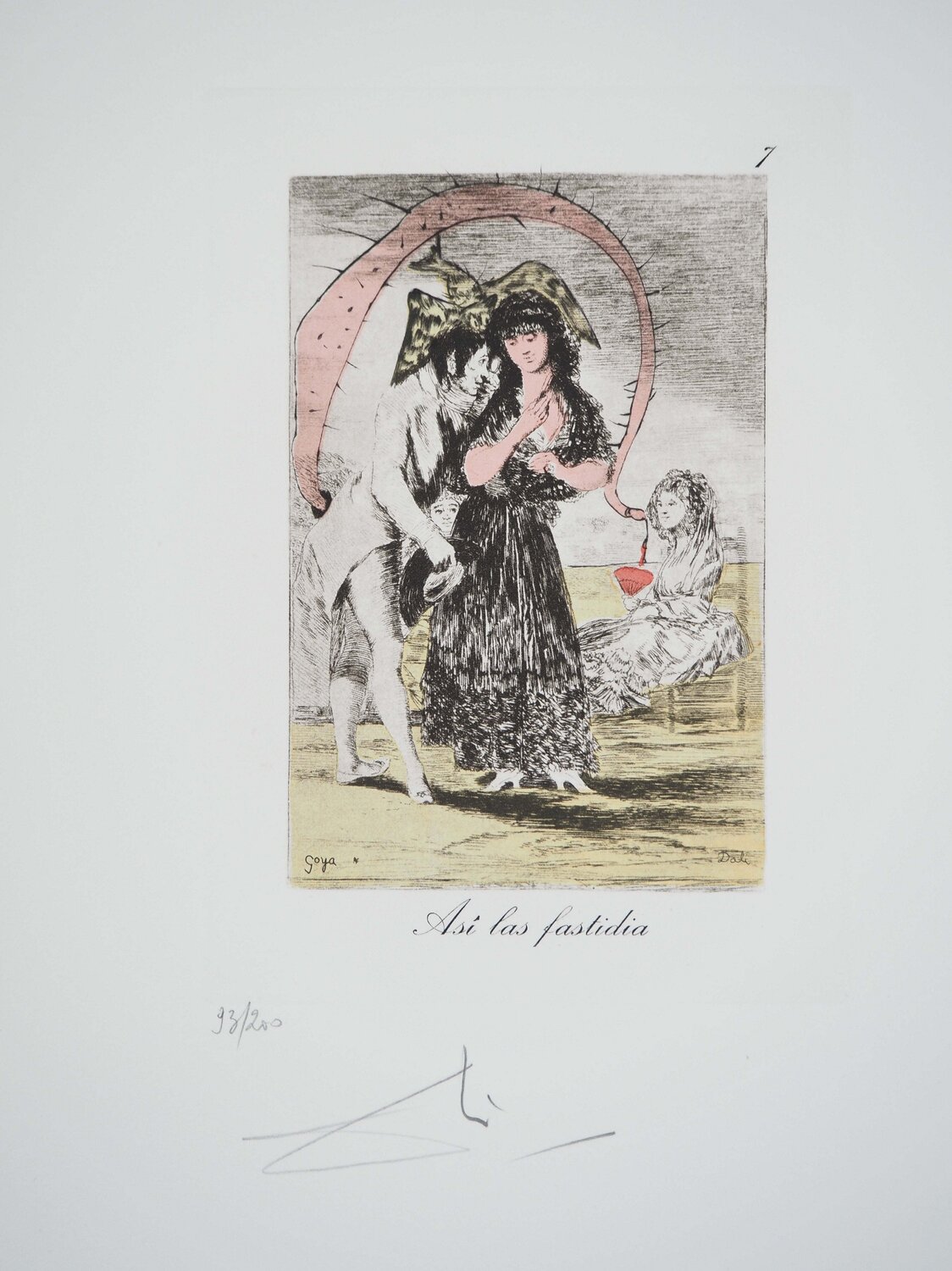 Le courtisan et la bourgeoise Salvador Dalí Druck zu verkaufen