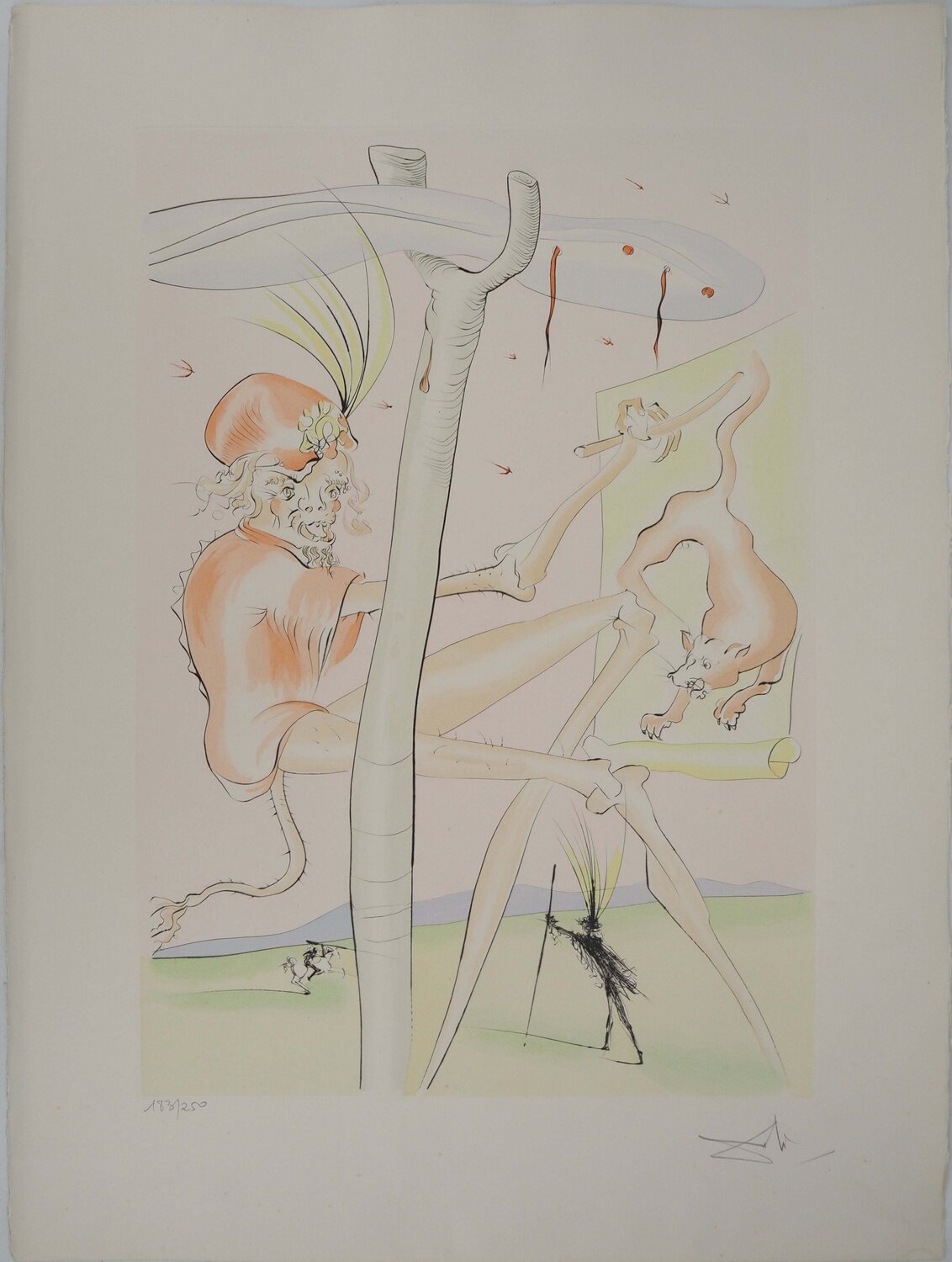 Le singe et le léopard Salvador Dalí Afdruk te koop