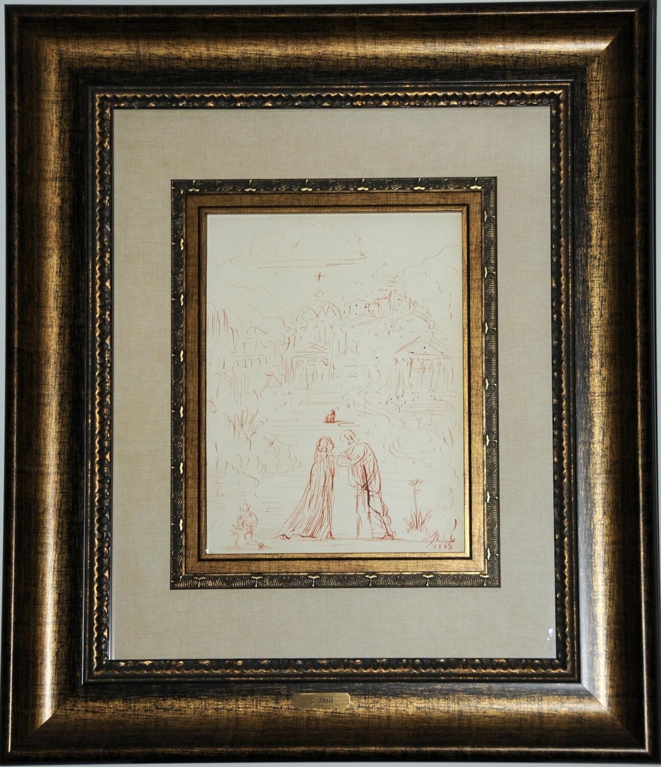 Couple Salvador Dalí Werk op papier te koop