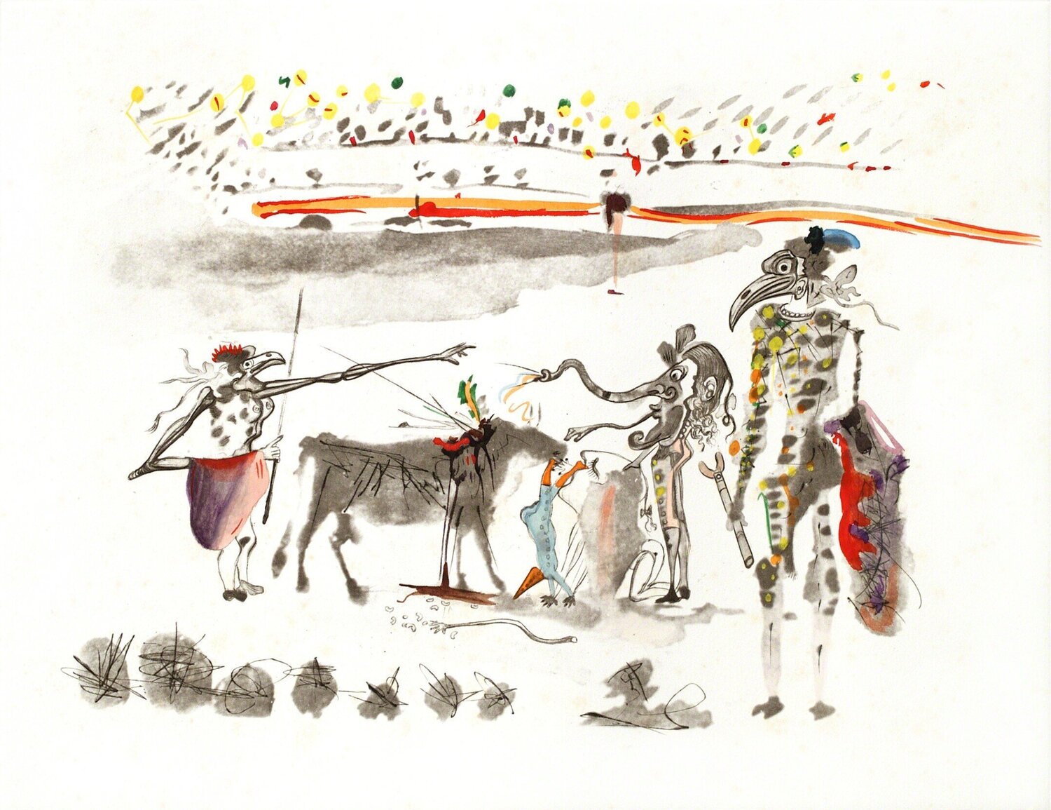 Surrealistic Bullfight The Parrots Salvador Dalí Druck zu verkaufen