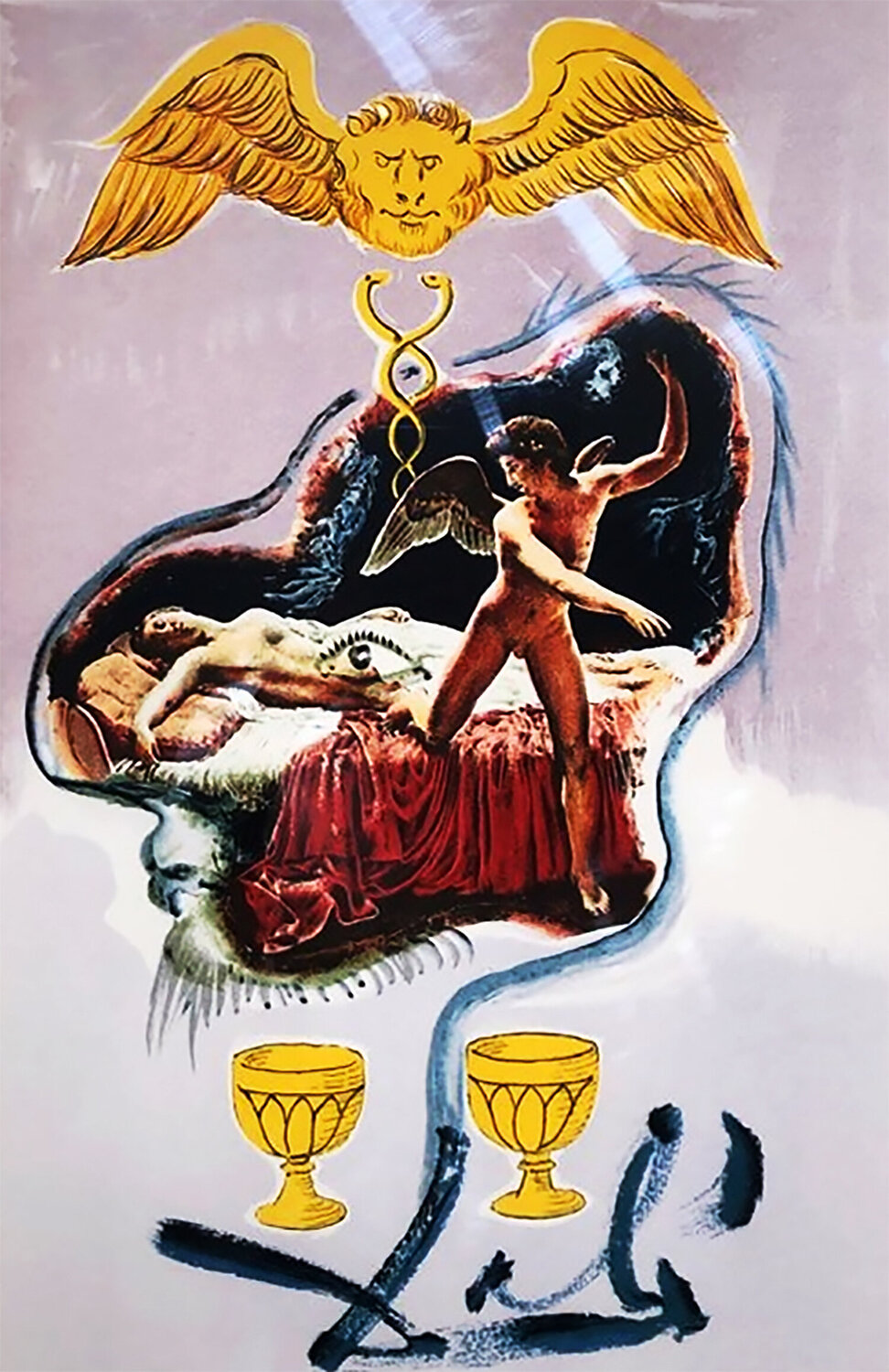 The Holy Grail Salvador Dalí Dipinto originale in vendita