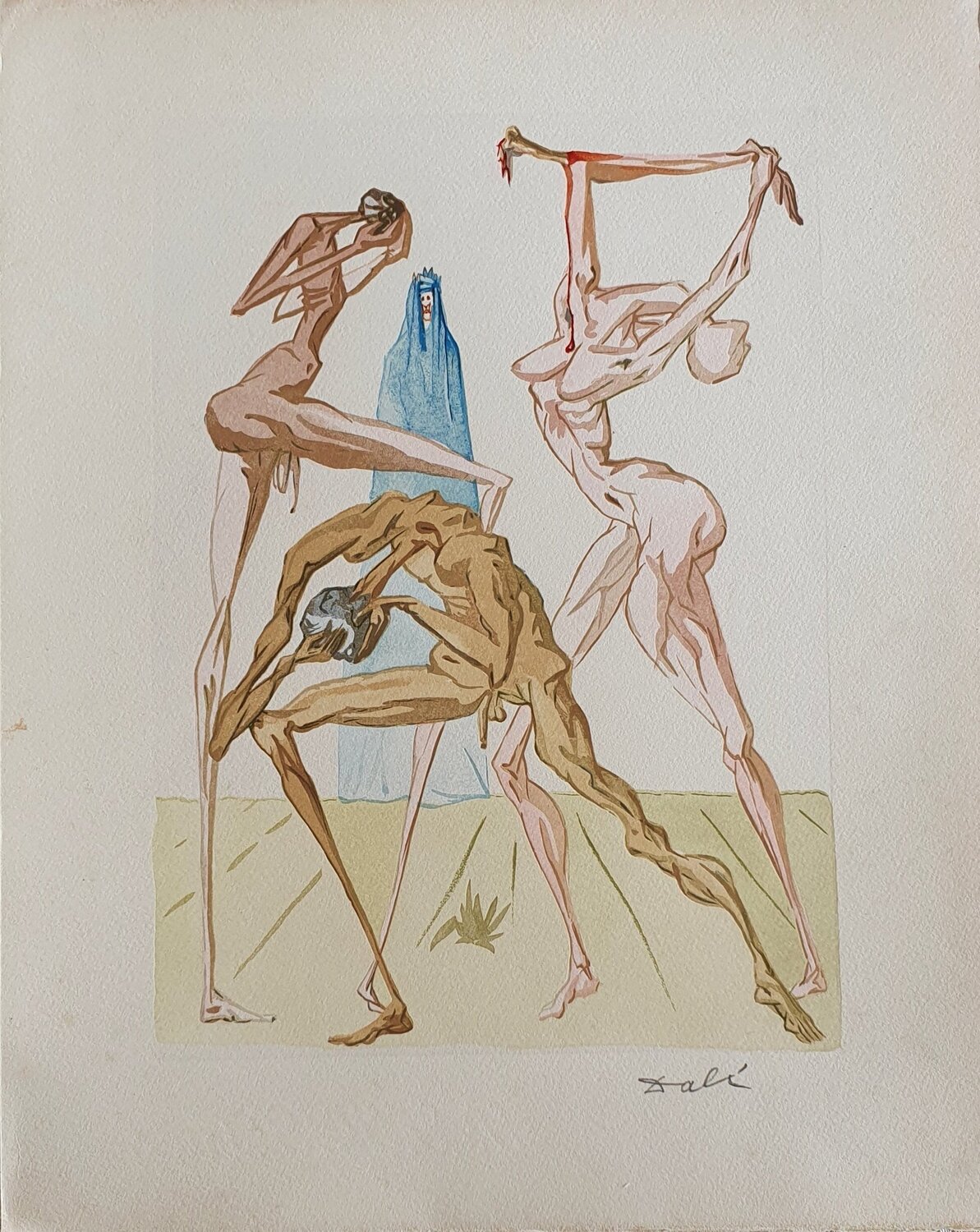 Enfer 26 - Les Habitants de Prato Salvador Dalí Druck zu verkaufen