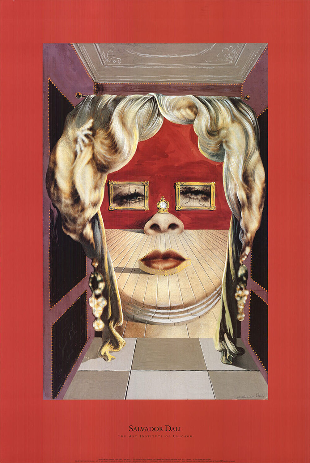 Mae West, C Salvador Dalí Print for sale