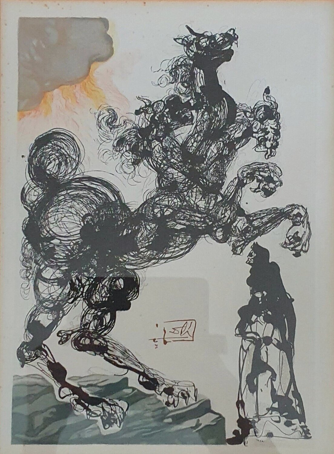 Cerberus -  Inferno canto 6 Salvador Dalí Druck zu verkaufen
