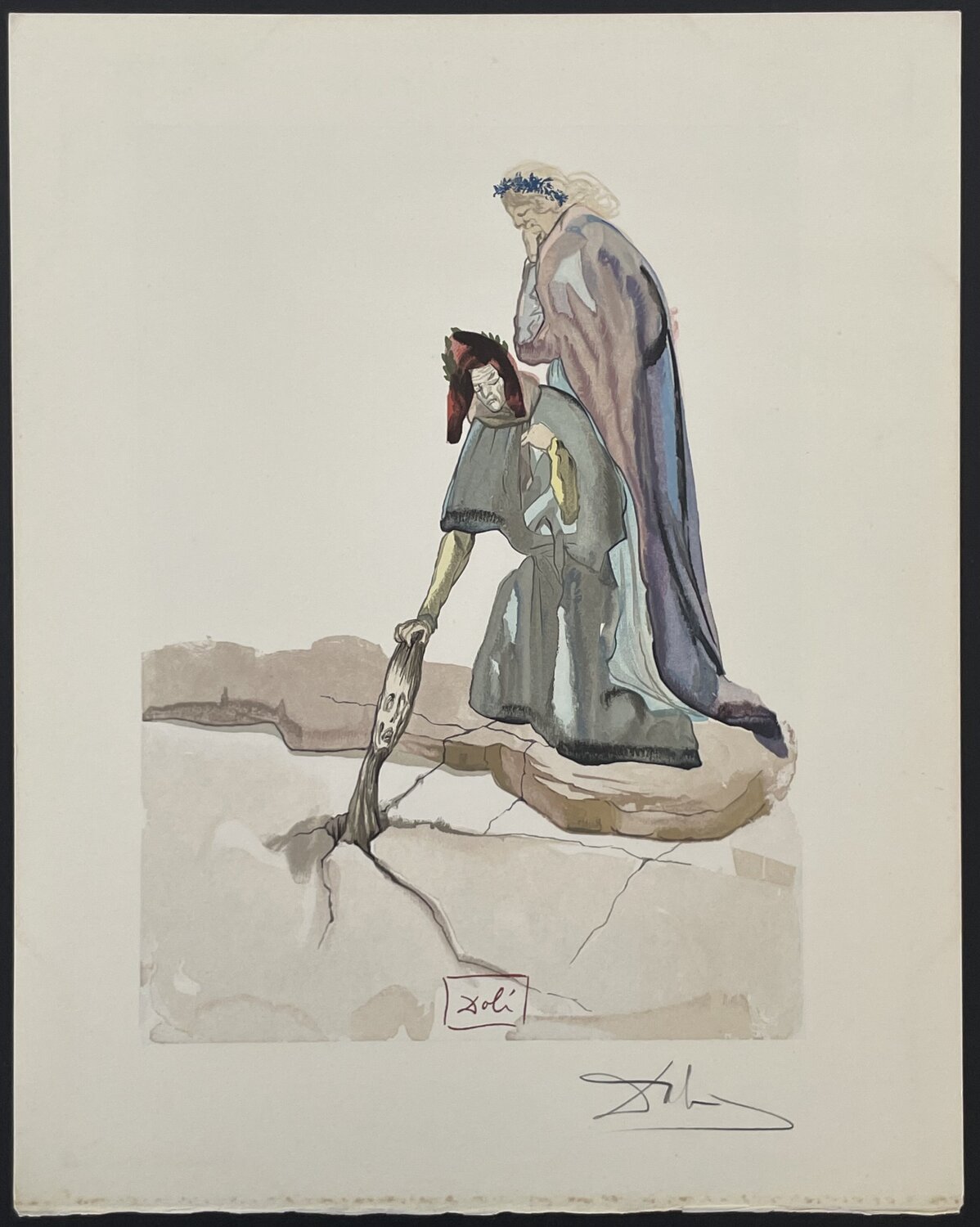 Divine Comedie inferno Canto 32-1 Salvador Dalí Druck zu verkaufen