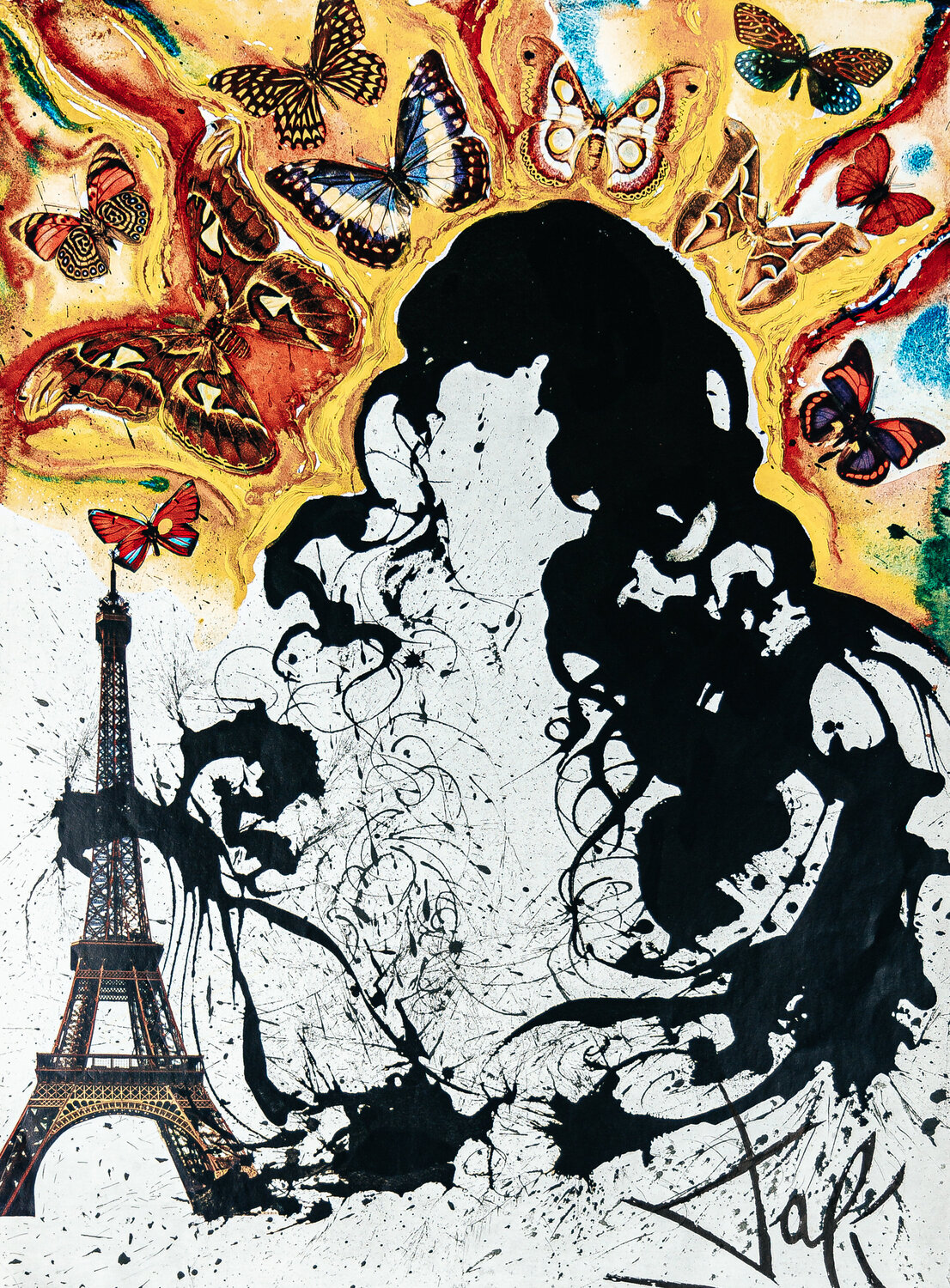 #Paris, railways (SNCF). Salvador Dalí Stampa in vendita