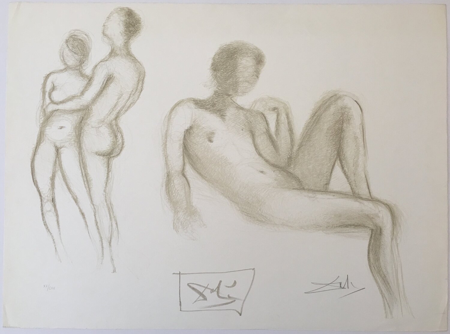 Couples nus (Nude couple) Salvador Dalí Druck zu verkaufen
