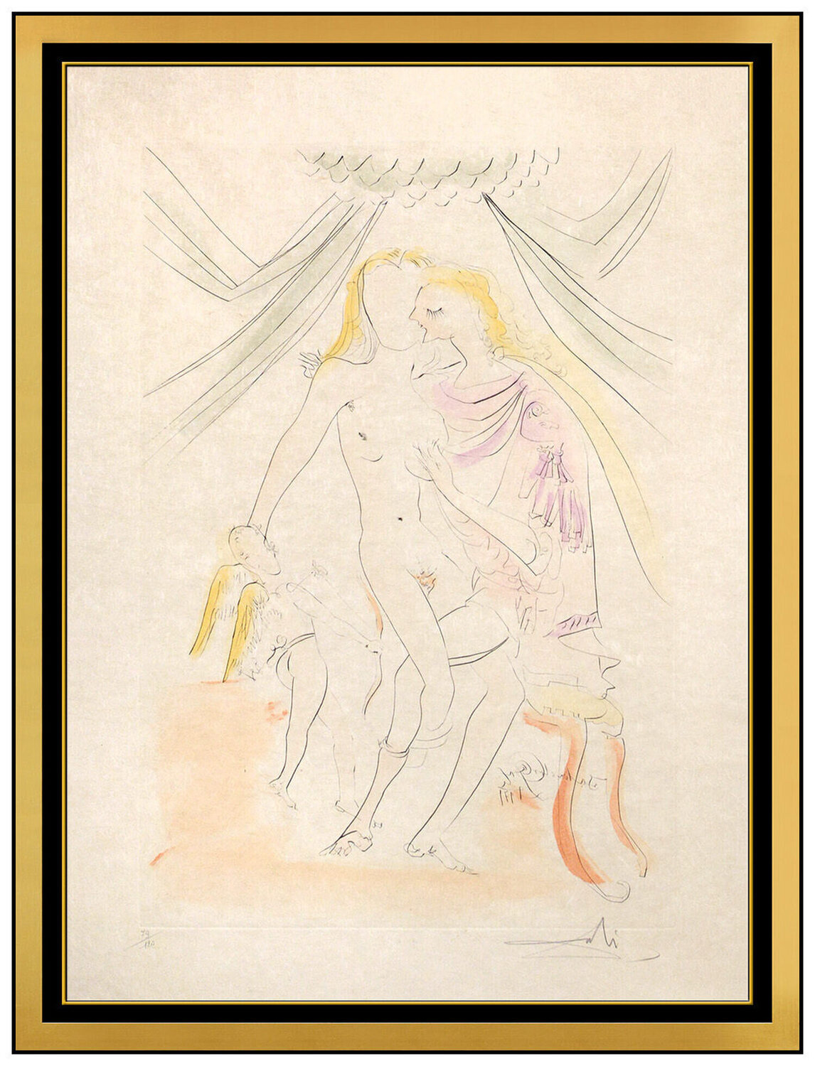 Venus, Mars Et Cupidon Salvador Dalí Stampa in vendita