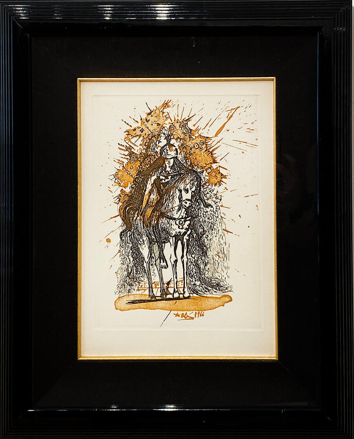 Caballero con Casco y Mariposas Salvador Dalí Druck zu verkaufen