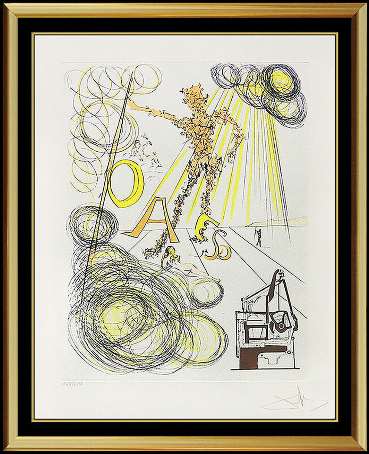 Linotype Salvador Dalí Print for sale