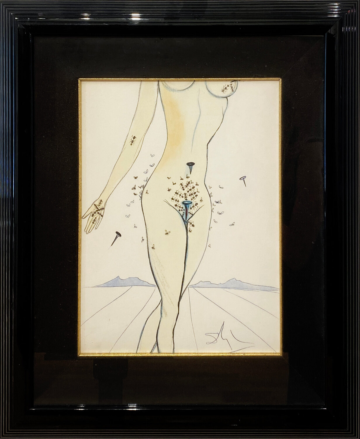Ants, Snails, and Flies on Nude Salvador Dalí Druck zu verkaufen