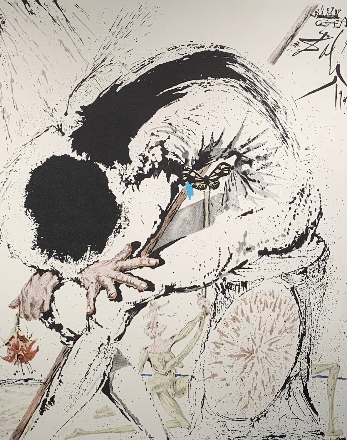 Don Quichotte Overwhelmed Salvador Dalí Stampa in vendita