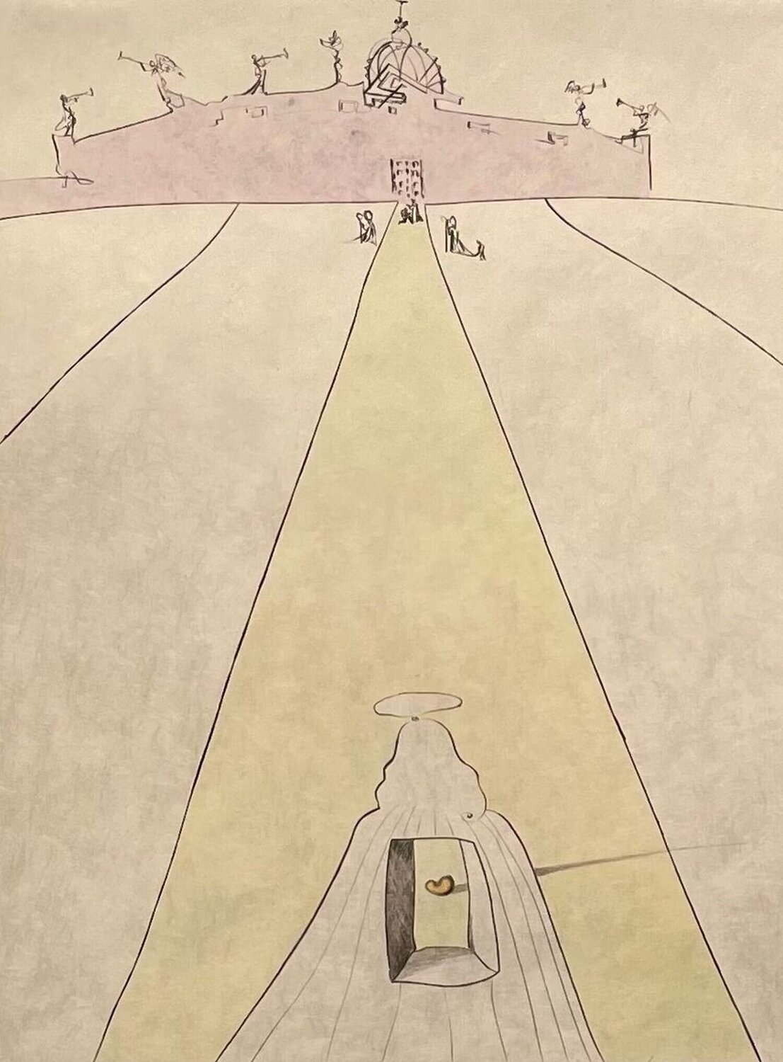 Dieu, Le Temps, L'Espace et le Pape Salvador Dalí Stampa in vendita