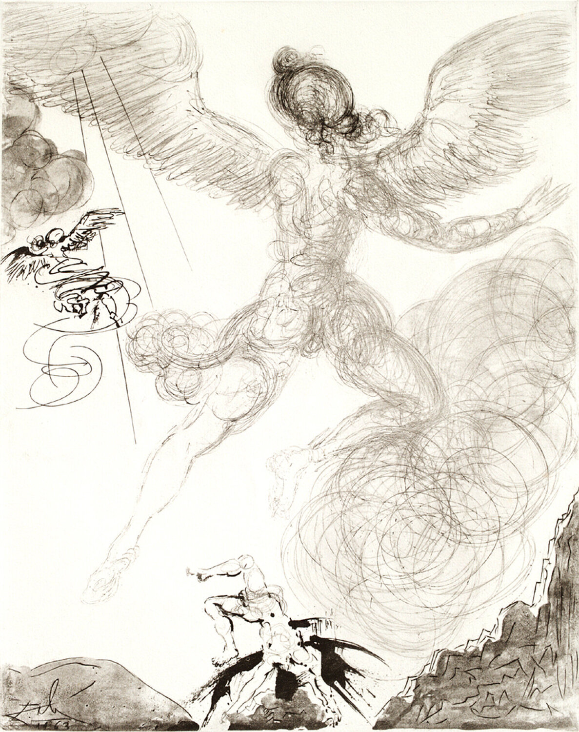 Flight and Fall of Icarus Salvador Dalí Druck zu verkaufen