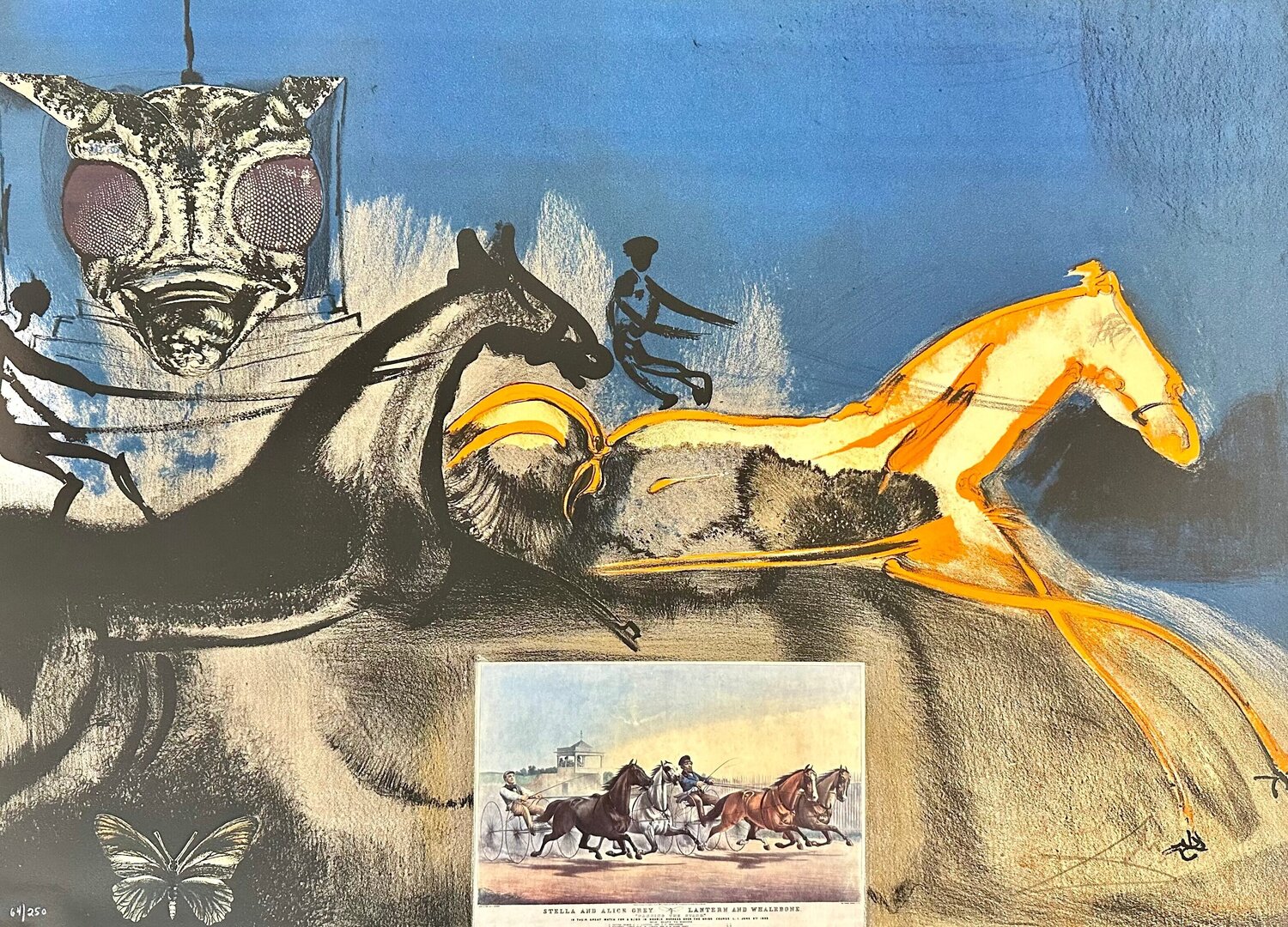 American Trotting Horses #2 Salvador Dalí Druck zu verkaufen