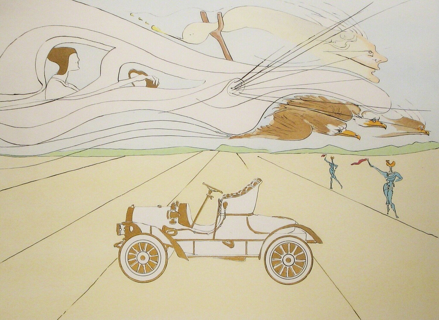 Automobile Salvador Dalí Print for sale