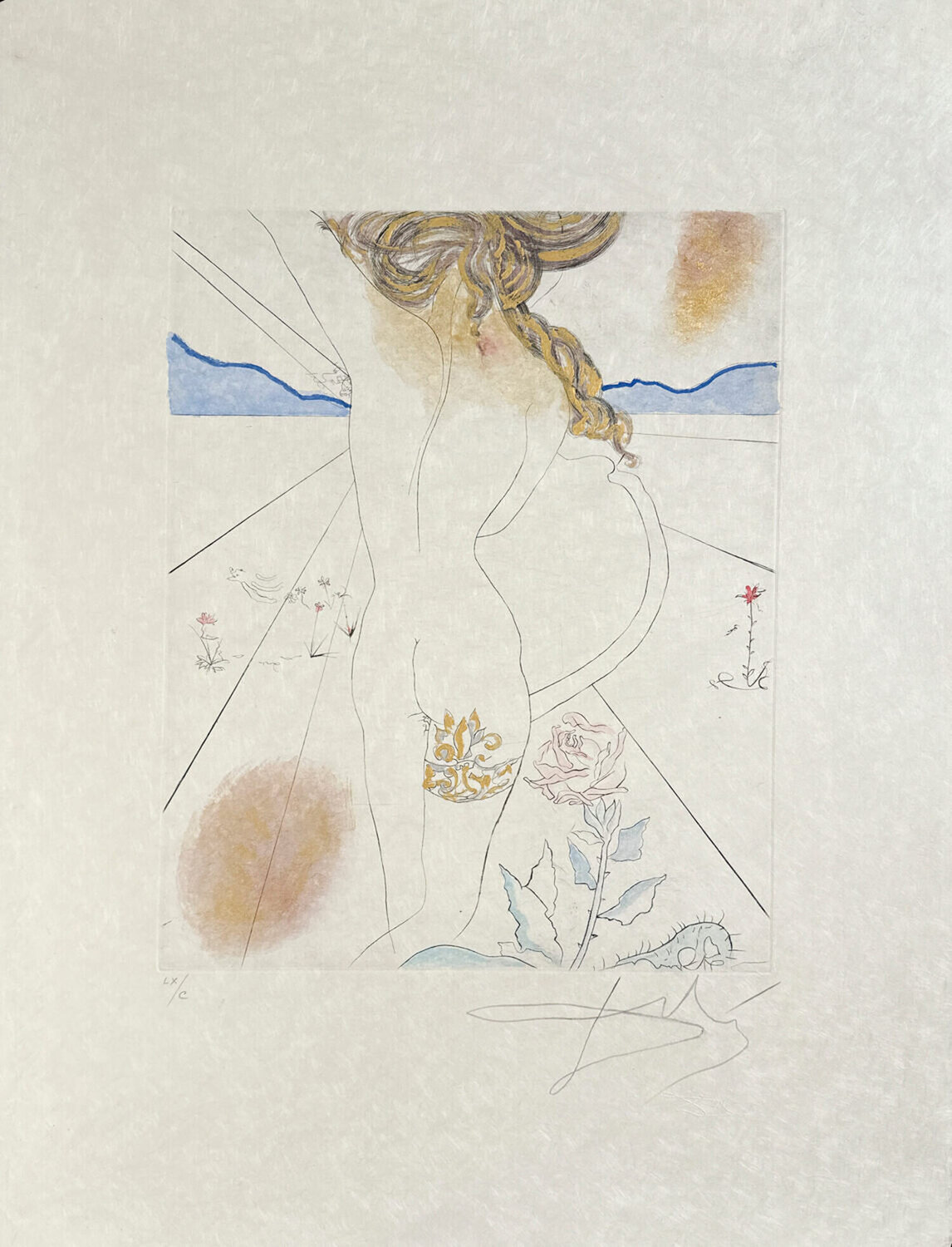 Nude with Garter Salvador Dalí Stampa in vendita