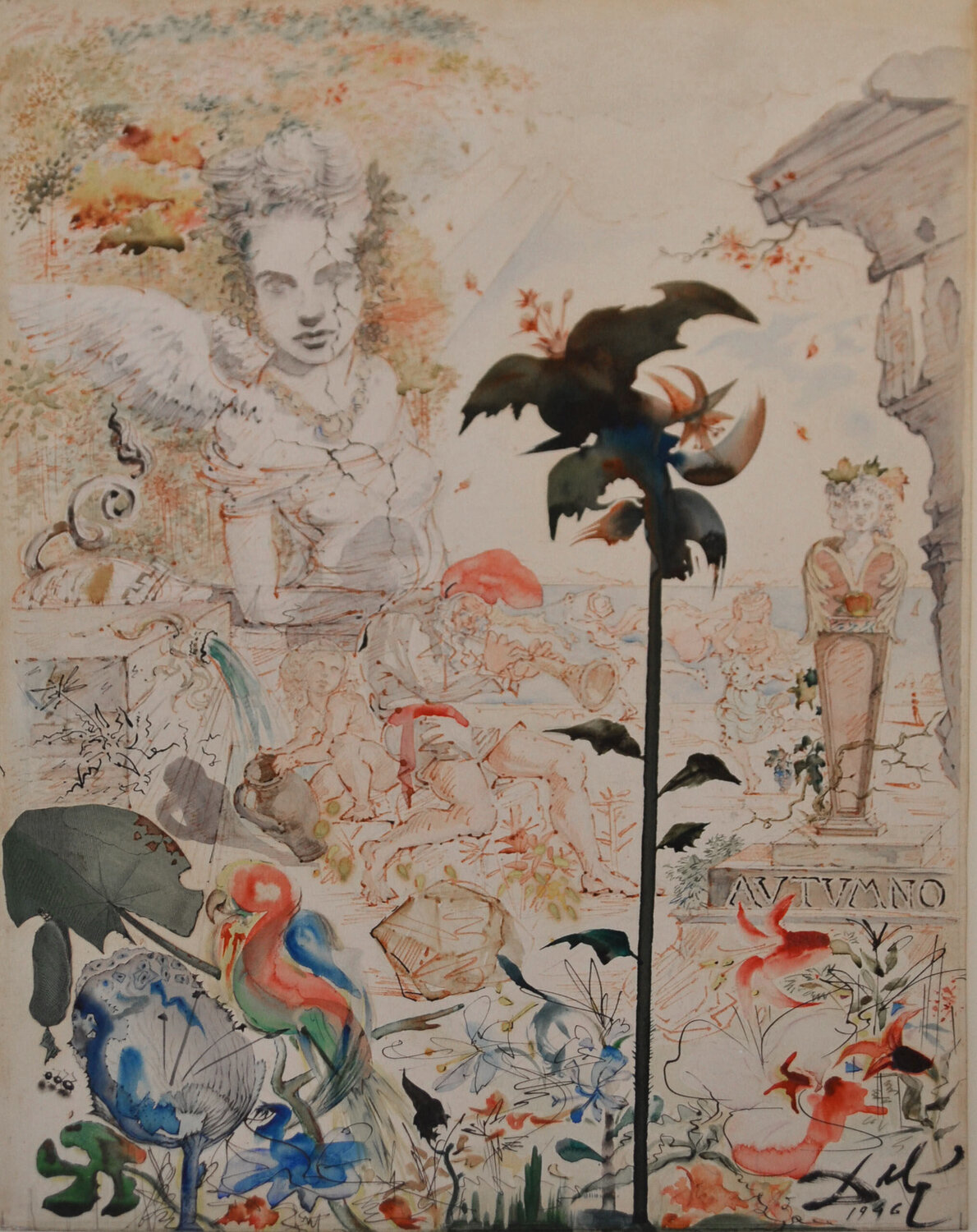 Autumno Salvador Dalí Origineel schilderij te koop