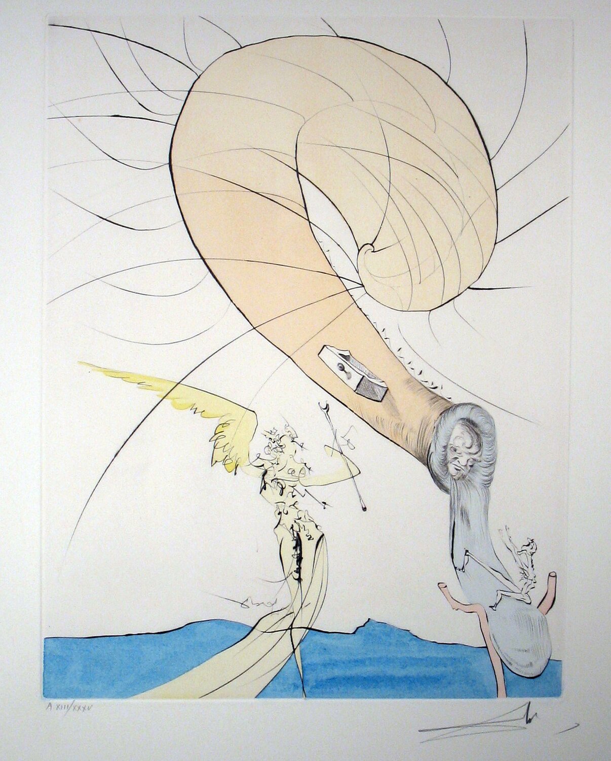 Freud with Snail-head Salvador Dalí Afdruk te koop