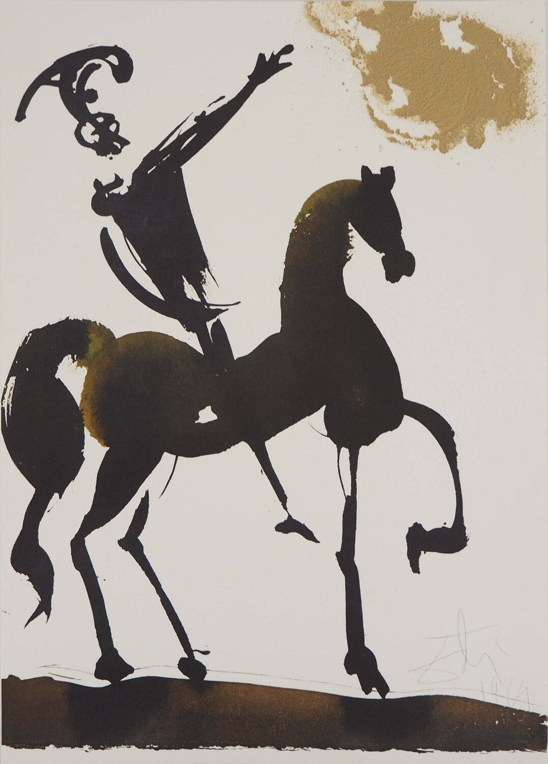 Le Cavalier, Lithographie originale signée Salvador Dalí Édition à vendre