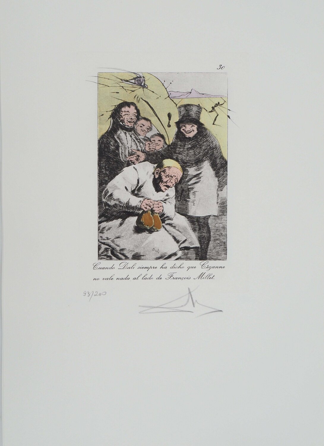 L'avare aux deux bourse Salvador Dalí Stampa in vendita
