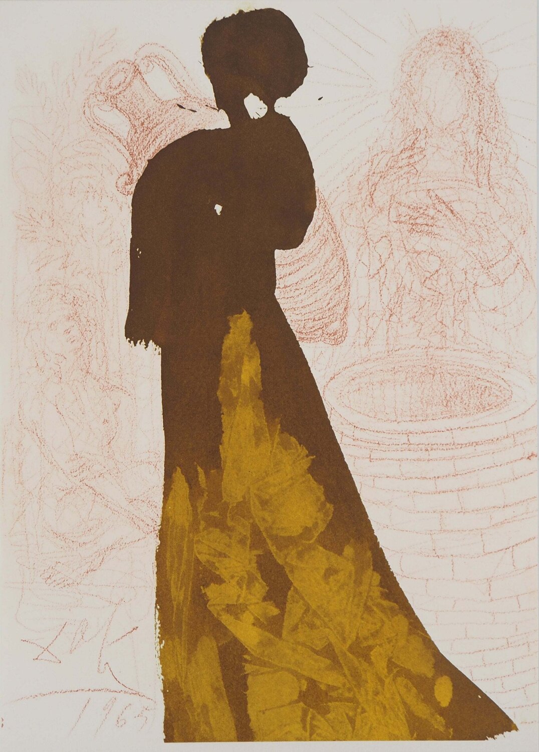 Le puit, Lithographie signée Salvador Dalí Afdruk te koop