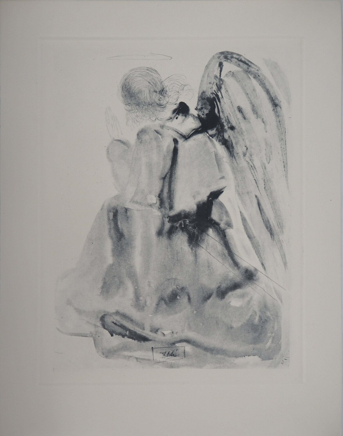 Divine Comédie, L’Ange, Gravure signée Salvador Dalí Stampa in vendita