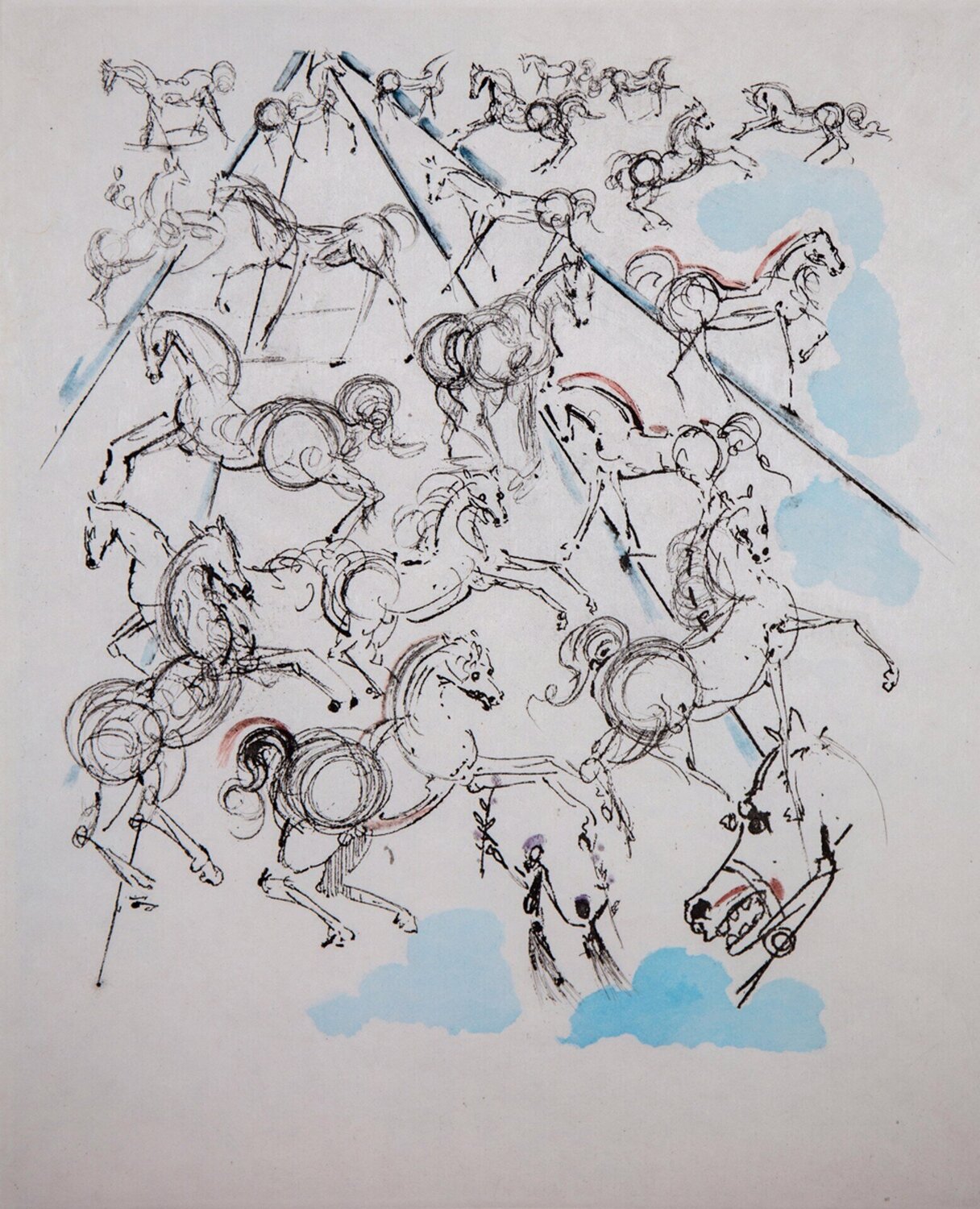 Blue Horses Salvador Dalí Druck zu verkaufen