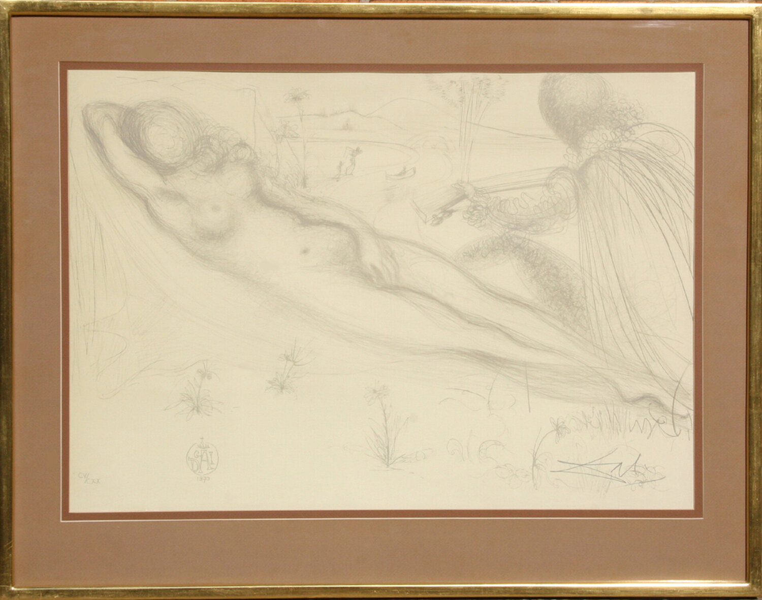 Nu a la Guittarre (Serenade) Salvador Dalí Stampa in vendita
