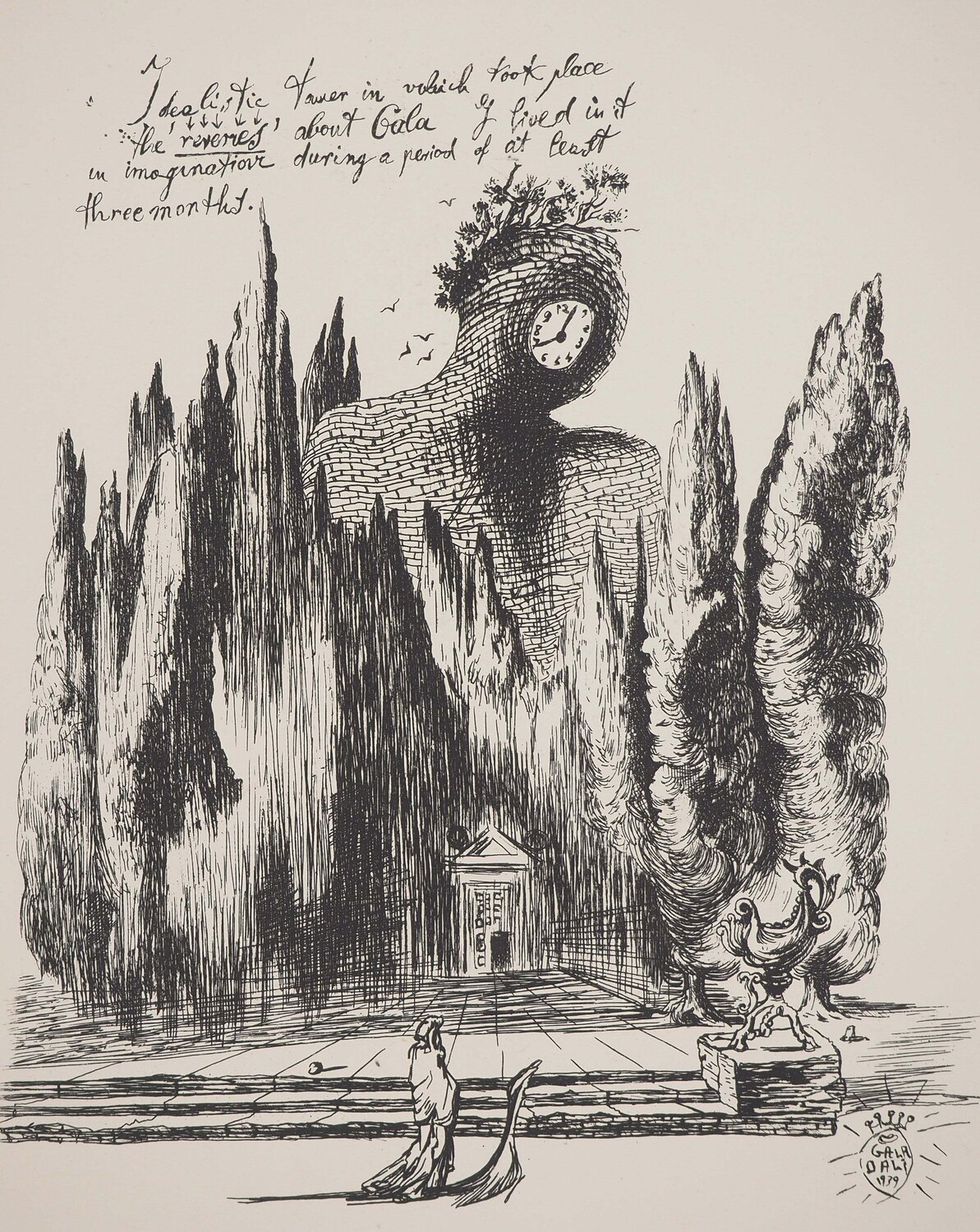 Tour pour Gala Salvador Dalí Impresión en venta